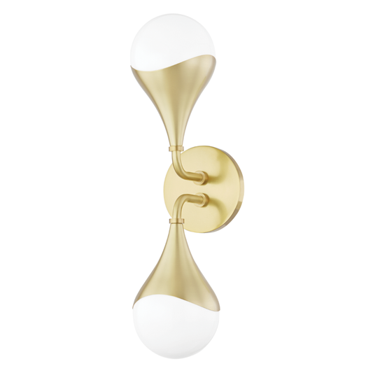 Mitzi by Hudson Valley Lighting Ariana Bath Bracket Antique Brass, Aged Brass