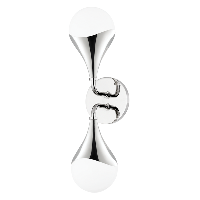 Mitzi by Hudson Valley Lighting Ariana Bath Bracket Nickel, Polished Nickel