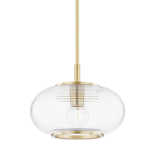 Mitzi by Hudson Valley Lighting Maggie Pendant Antique Brass, Aged Brass