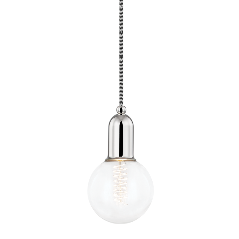Mitzi by Hudson Valley Lighting Bryce Pendant Nickel, Polished Nickel