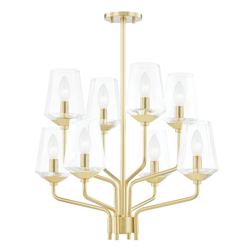 Mitzi by Hudson Valley Lighting Kayla Chandelier Antique Brass, Aged Brass