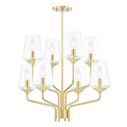 Mitzi by Hudson Valley Lighting Kayla Chandelier Antique Brass, Aged Brass