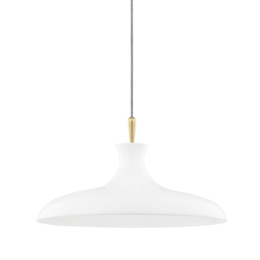 Mitzi by Hudson Valley Lighting Cassidy Large Pendant Antique Brass, Aged Brass, Off White