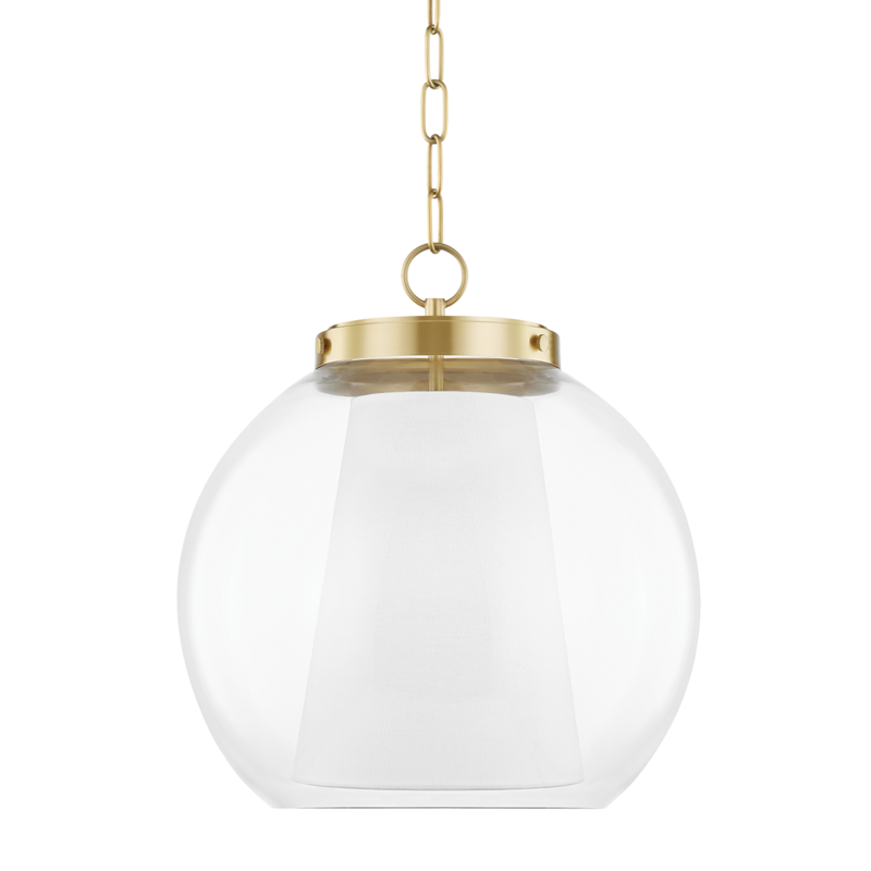 Mitzi by Hudson Valley Lighting Sasha Large Pendant Antique Brass, Aged Brass