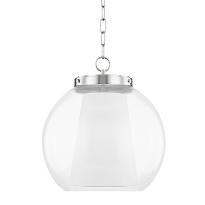 Mitzi by Hudson Valley Lighting Sasha Large Pendant Nickel, Polished Nickel