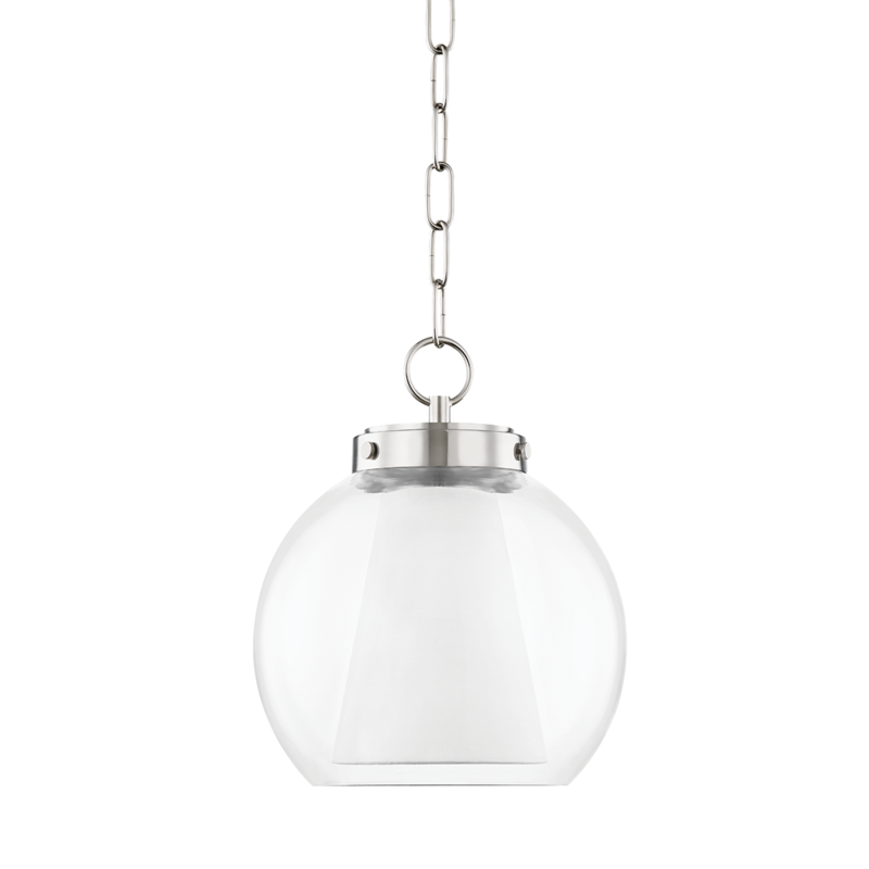 Mitzi by Hudson Valley Lighting Sasha Small Pendant Nickel, Polished Nickel