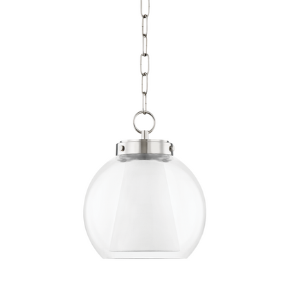 Mitzi by Hudson Valley Lighting Sasha Small Pendant Nickel, Polished Nickel