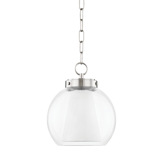 Mitzi by Hudson Valley Lighting Sasha Small Pendant Nickel, Polished Nickel