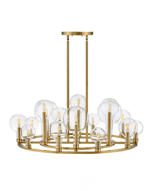 Hinkley Alchemy Up Chandelier Brass, Lacquered Brass