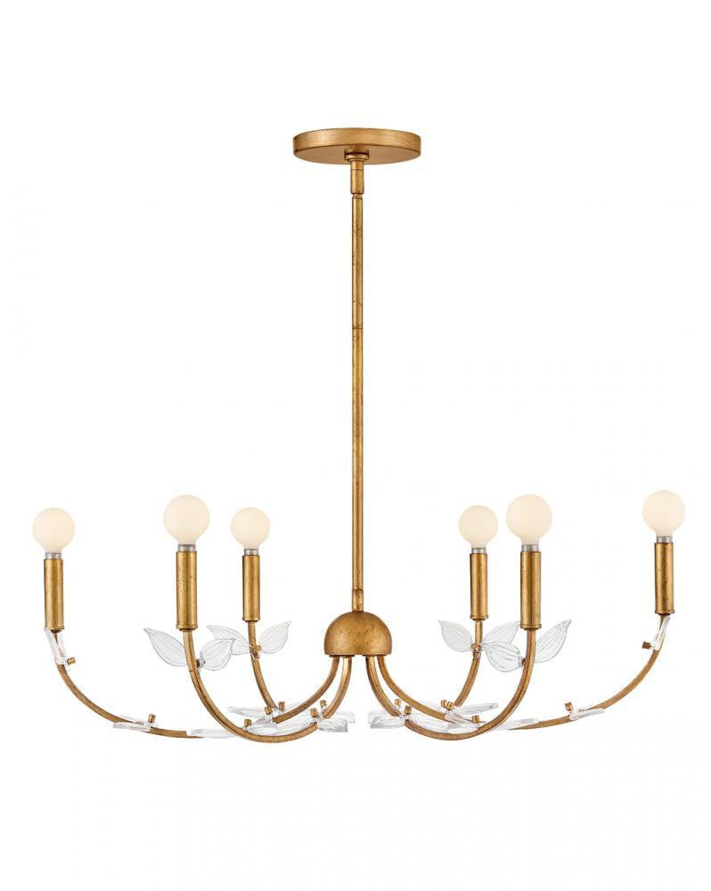 Hinkley Aliso Medium Chandelier Distressed Brass