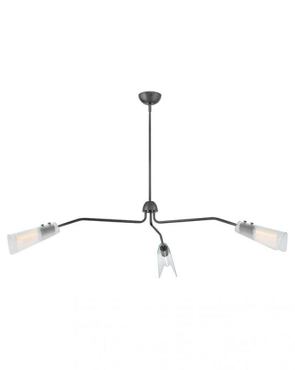 Hinkley Altman Extra Large Low Profile Chandelier Gunmetal