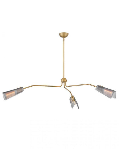 Hinkley Altman Extra Large Low Profile Chandelier Lacquered Brass