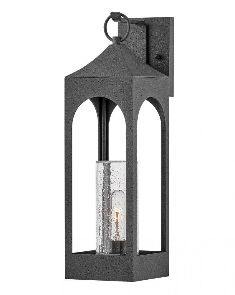 Hinkley Amina Medium Wall Mount Lantern Distressed Zinc