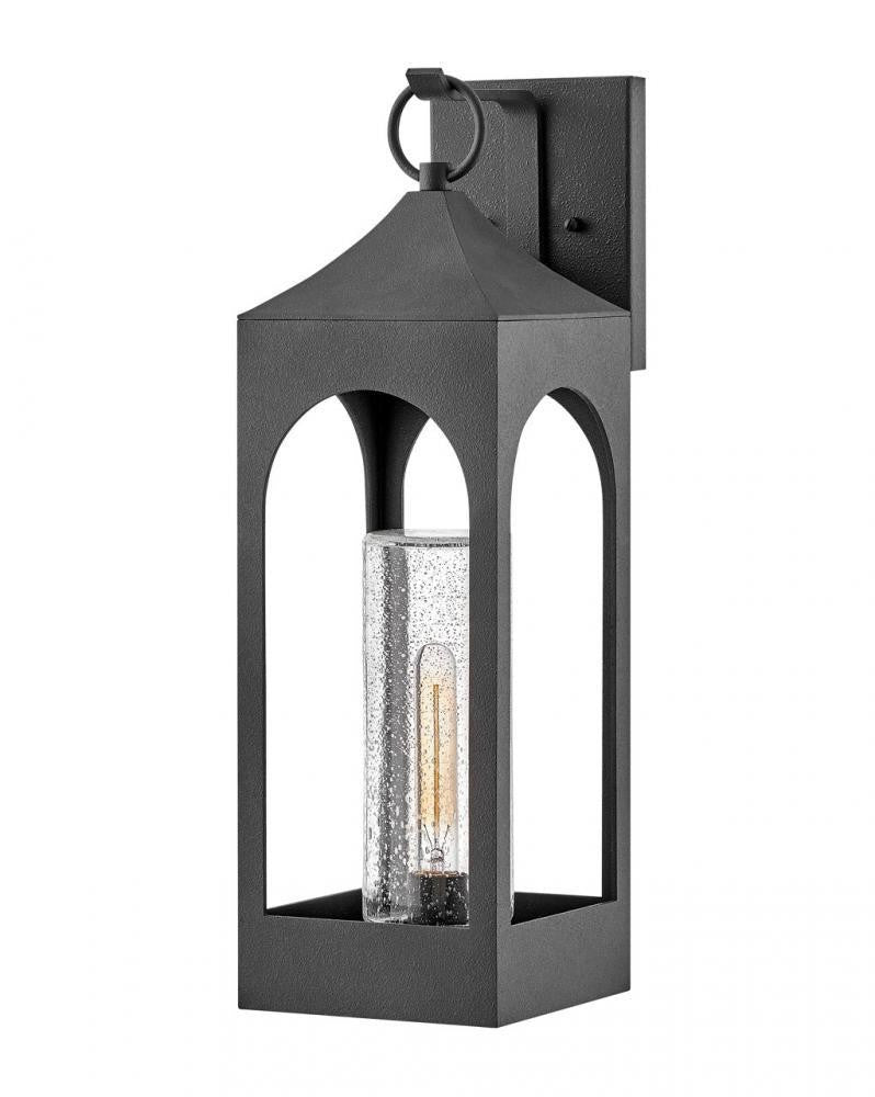 Hinkley Amina Outdoor Wall Lantern Aluminum, Distressed Zinc