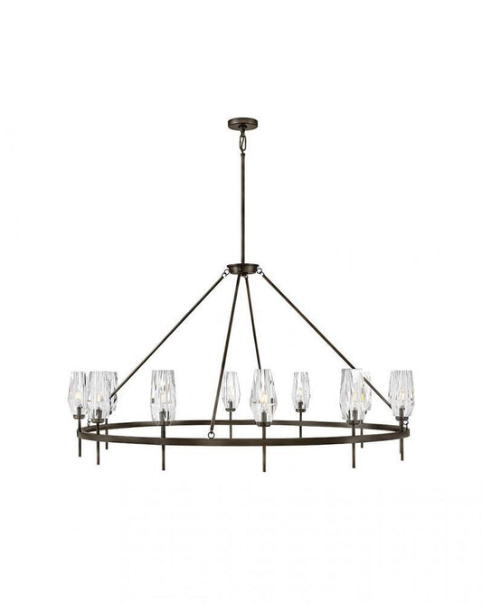 Hinkley Ana Extra Large Single Tier Chandelier Black Oxide