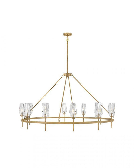 Hinkley Ana Extra Large Single Tier Chandelier Heritage Brass