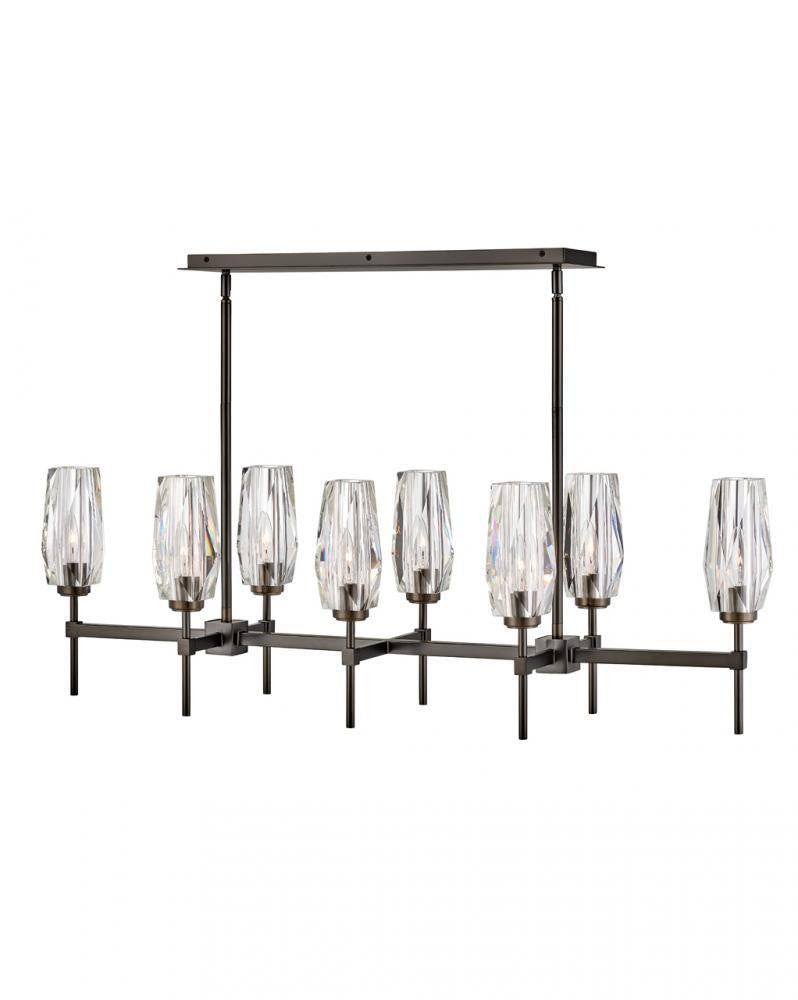 Hinkley Ana Linear Chandelier Steel, Black Oxide