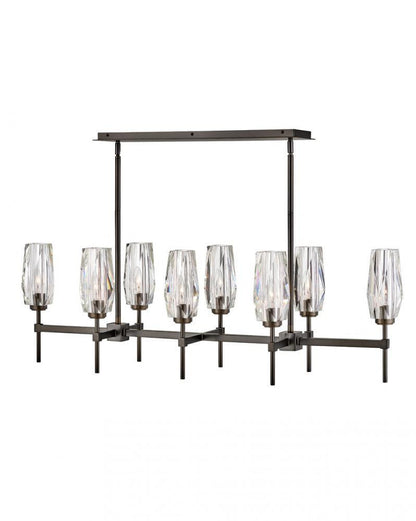 Hinkley Ana Linear Chandelier Steel, Black Oxide
