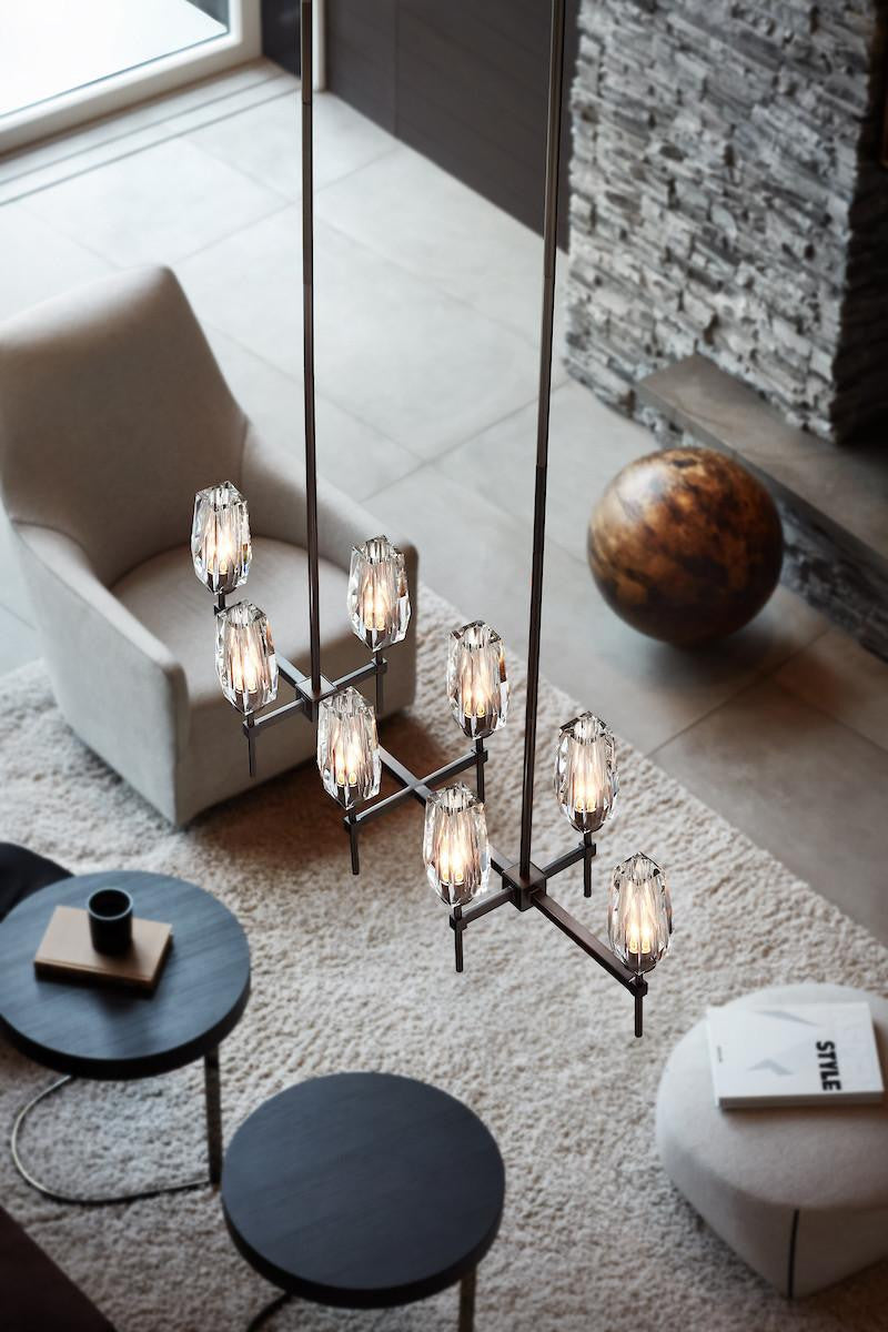 Hinkley Ana Linear Chandelier, 8-Light, Steel, 46"W (38256BX 9U696)