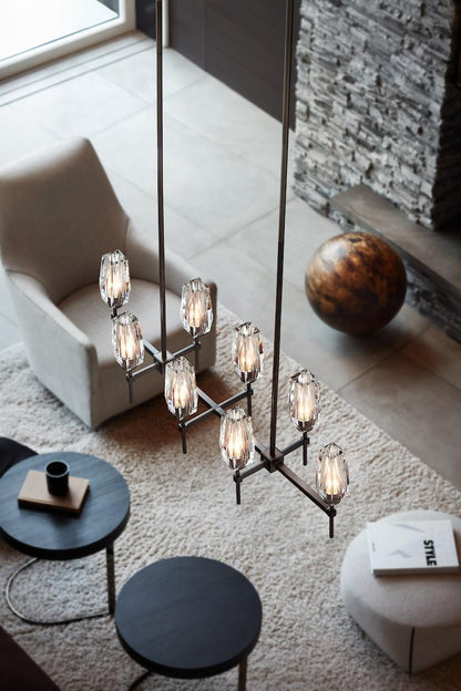 Hinkley Ana Linear Chandelier, 8-Light, Steel, 46"W (38256BX 9U696)