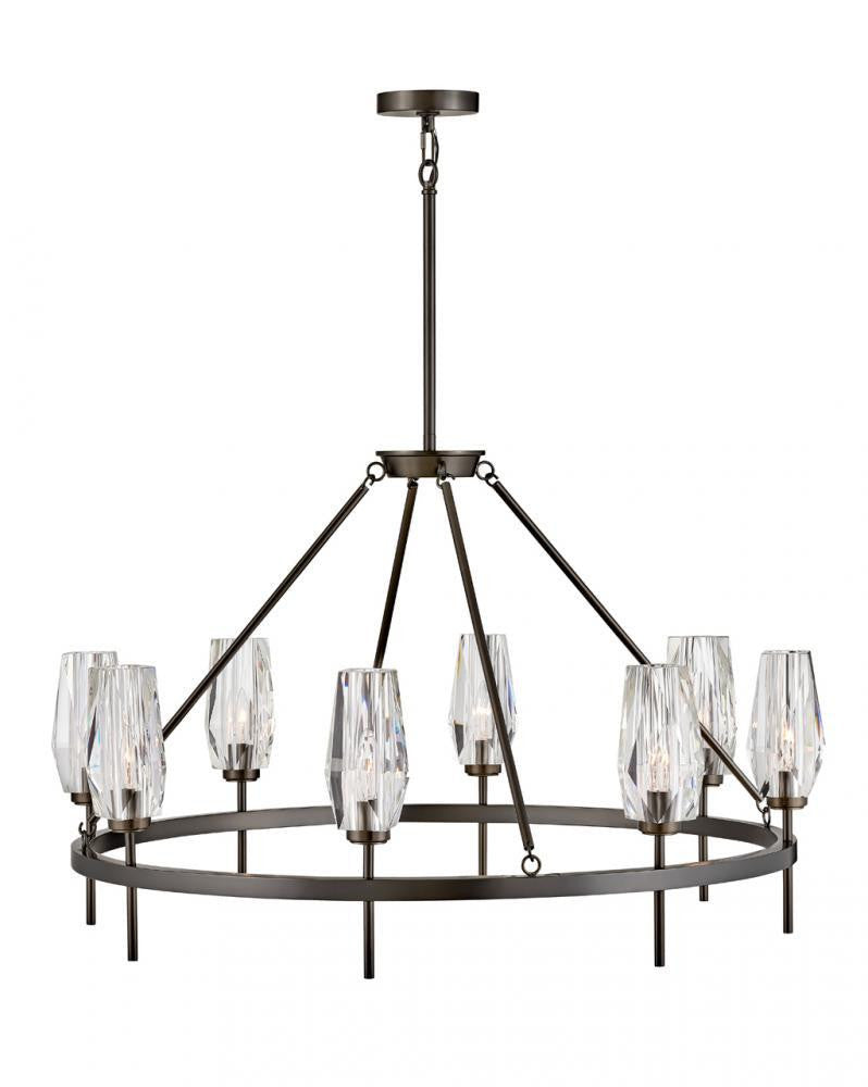Hinkley Ana Up Chandelier, 8-Light, Steel, 36"W (38258BX 9U699)