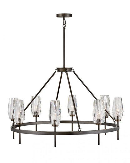 Hinkley Ana Up Chandelier, 8-Light, Steel, 36"W (38258BX 9U699)
