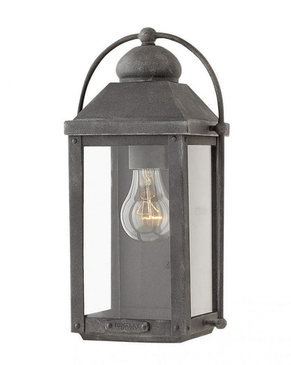 Hinkley Anchorage LED Outdoor Wall Mount Lantern Aluminum, Gray, Aged Zinc