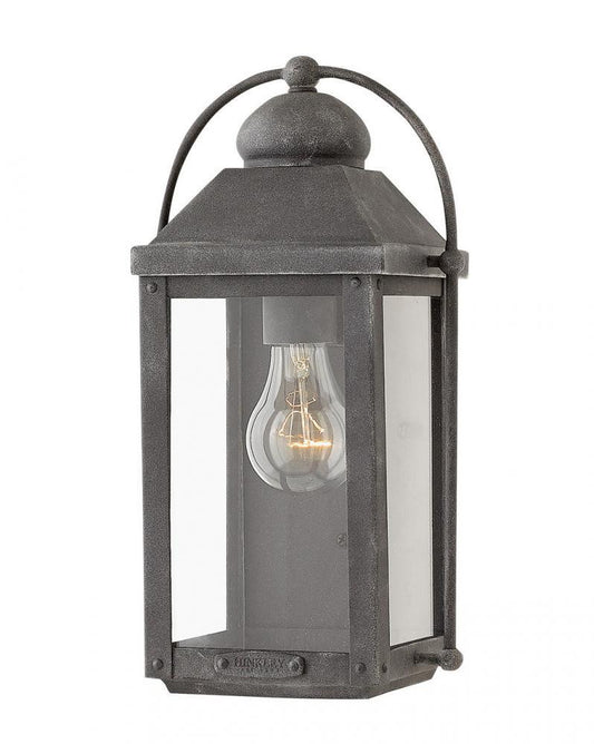 Hinkley Anchorage LED Outdoor Wall Mount Lantern Aluminum, Gray, Aged Zinc