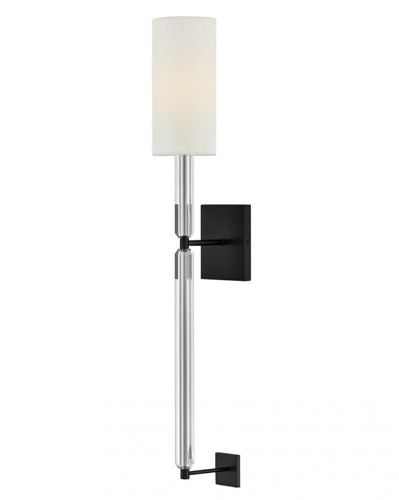Hinkley Anika Large Single Light Sconce Black