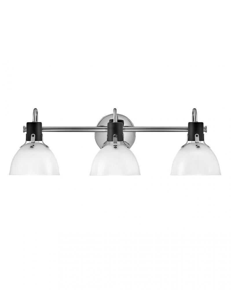 Hinkley Argo Bath Vanity Light, 3-Light, Chrome, 24.5"W (51113CM 9U77A)