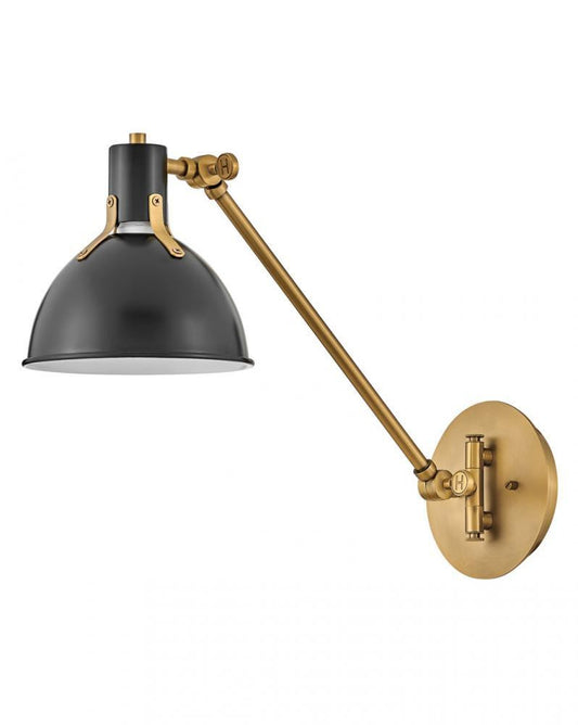 Hinkley Argo Small Single Light Sconce Satin Black