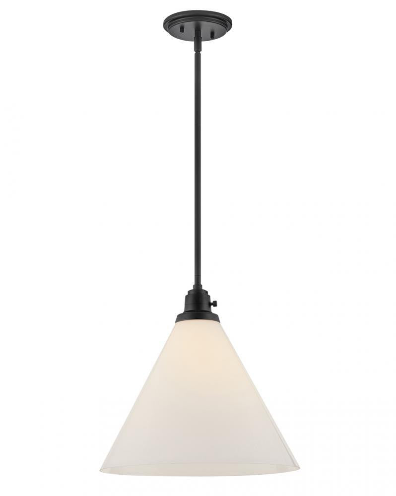 Hinkley Arti Medium Pendant Black Cased Opal Glass