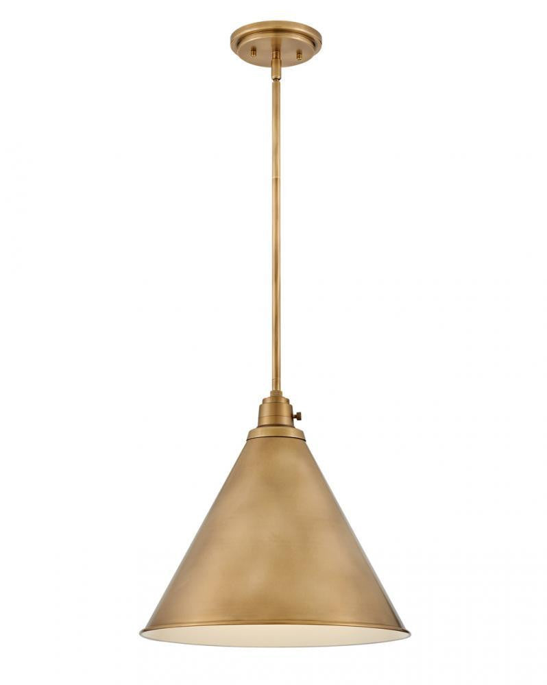 Hinkley Arti Medium Pendant Heritage Brass Metal Shade