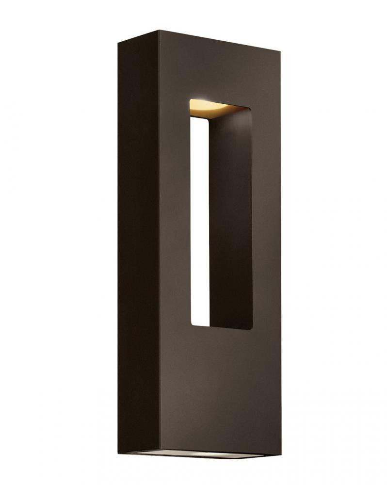 Hinkley Atlantis Medium Wall Mount Lantern, LED, Dark Bronze, Light Bronze, 6"W (1648BZ-LL 9Q8HM)