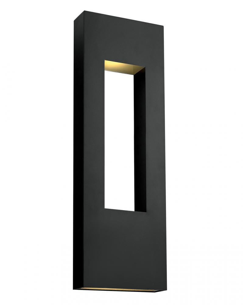 Hinkley Atlantis LED Outdoor Wall Lantern Aluminum, Black, Satin Black