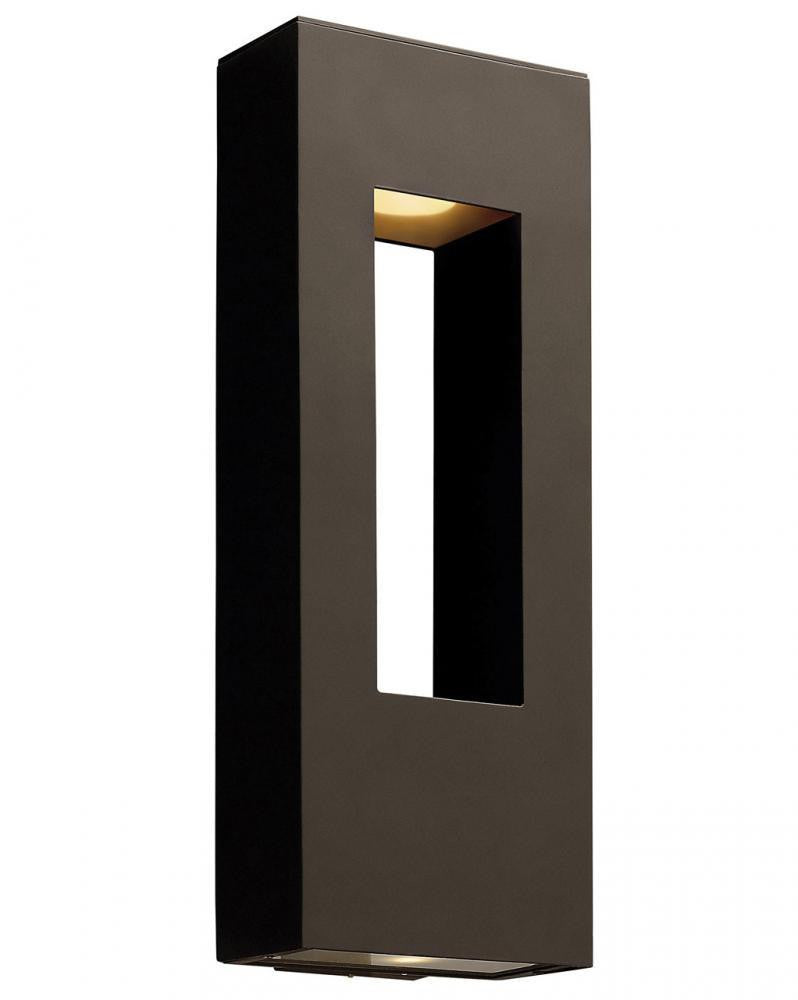 Hinkley Atlantis Outdoor Wall Lantern, LED, Dark Bronze, Light Bronze, 24"H (1649BZ-LL 9Q8HQ)