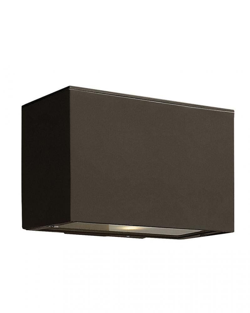 Hinkley Atlantis Outdoor Wall Lantern, LED, Dark Bronze, Light Bronze, 6"H (1646BZ-LL 9Q8HJ)