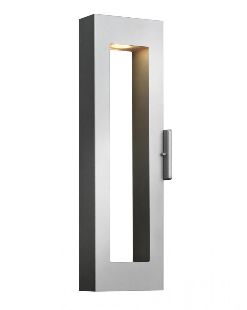 Hinkley Atlantis Outdoor Wall Lantern, LED, Gray, 24"H (1644TT-LL 9Q8HE)