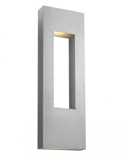 Hinkley Atlantis LED Outdoor Wall Lantern Aluminum, Silver, Titanium