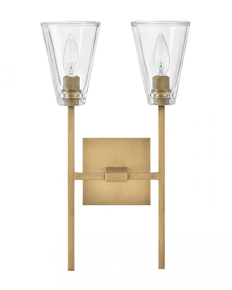 Hinkley Auden Bath Vanity Light Brass, Steel, Heritage Brass