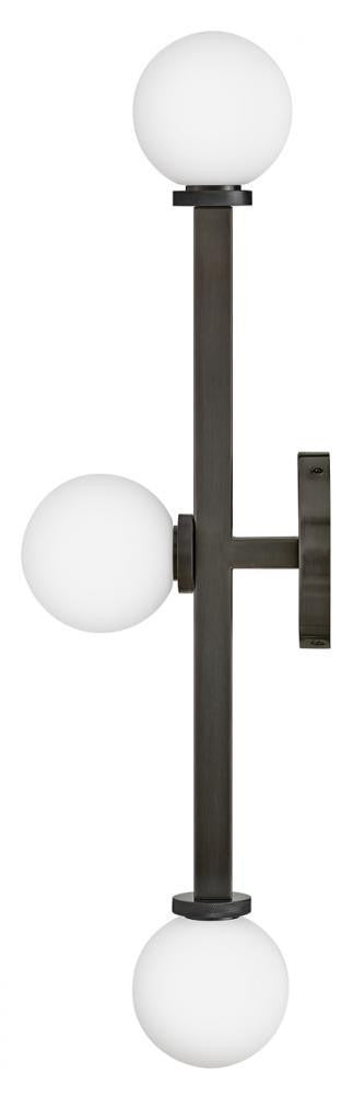 Hinkley Audrey Medium Three Light Vanity Black Oxide