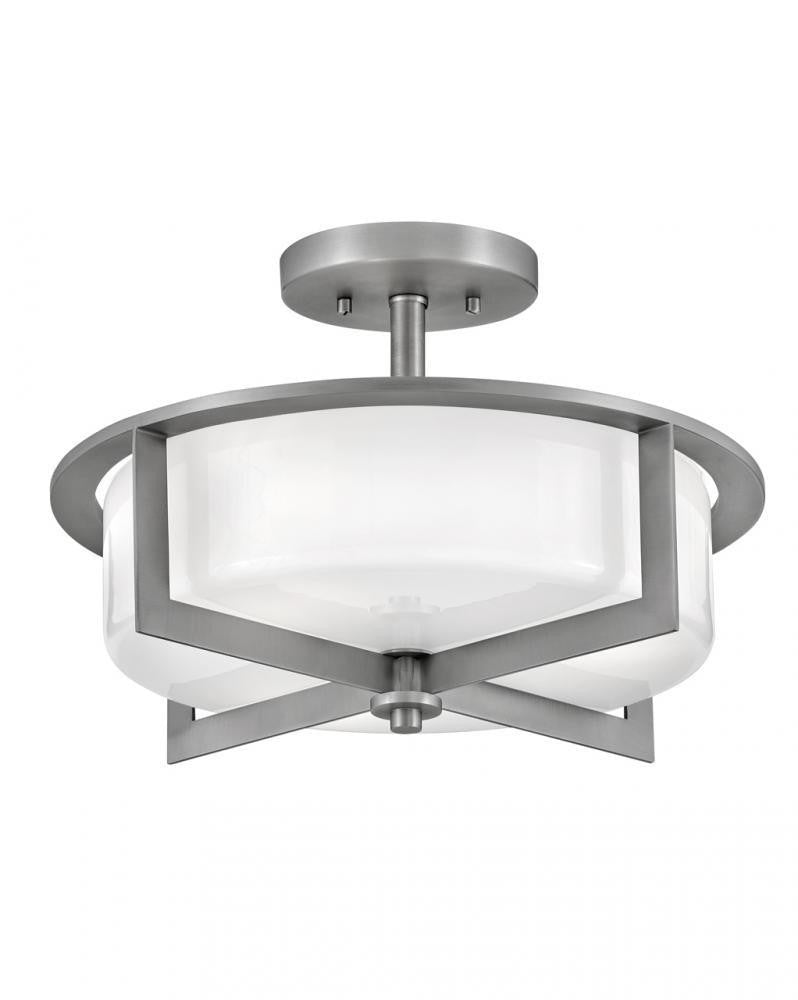 Hinkley Baxley Medium Semi-Flush Mount Antique Nickel