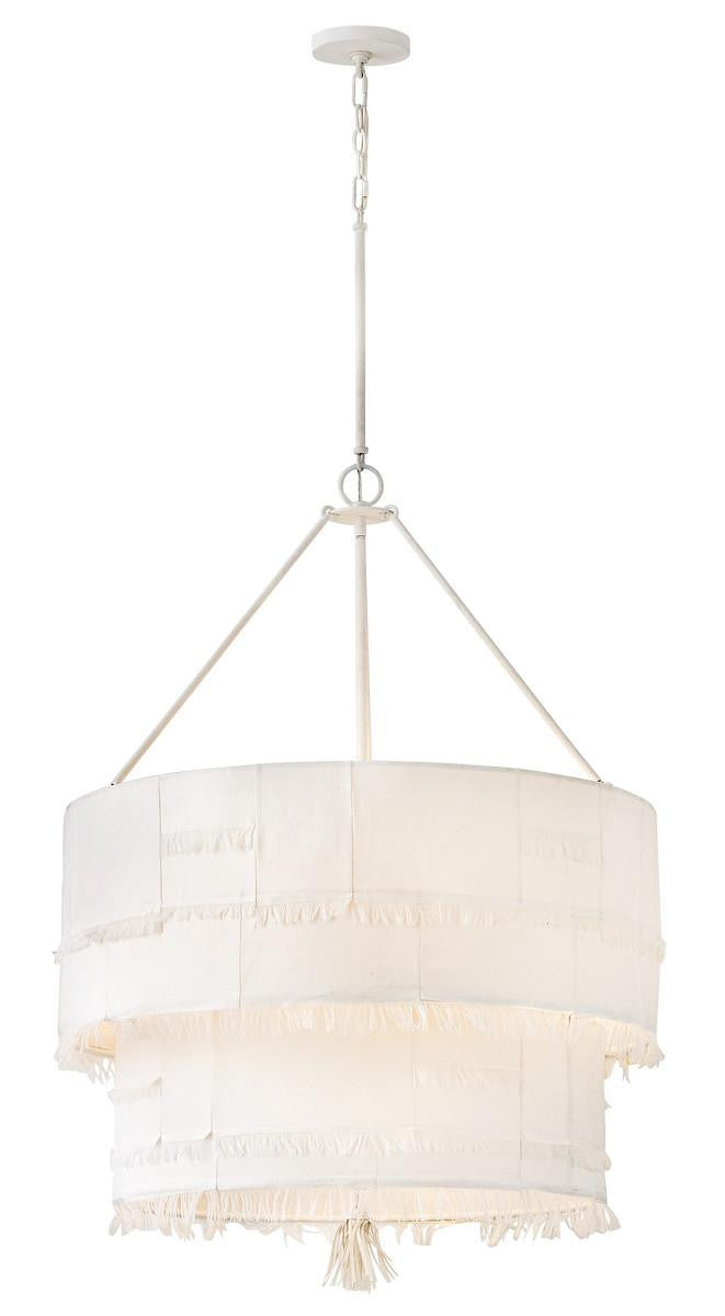Hinkley Baya Medium Drum Chandelier Textured Plaster