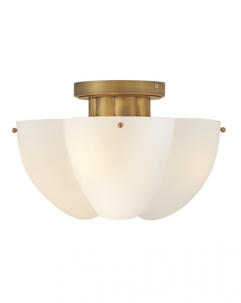 Hinkley Becca Medium Semi-Flush Mount Heritage Brass