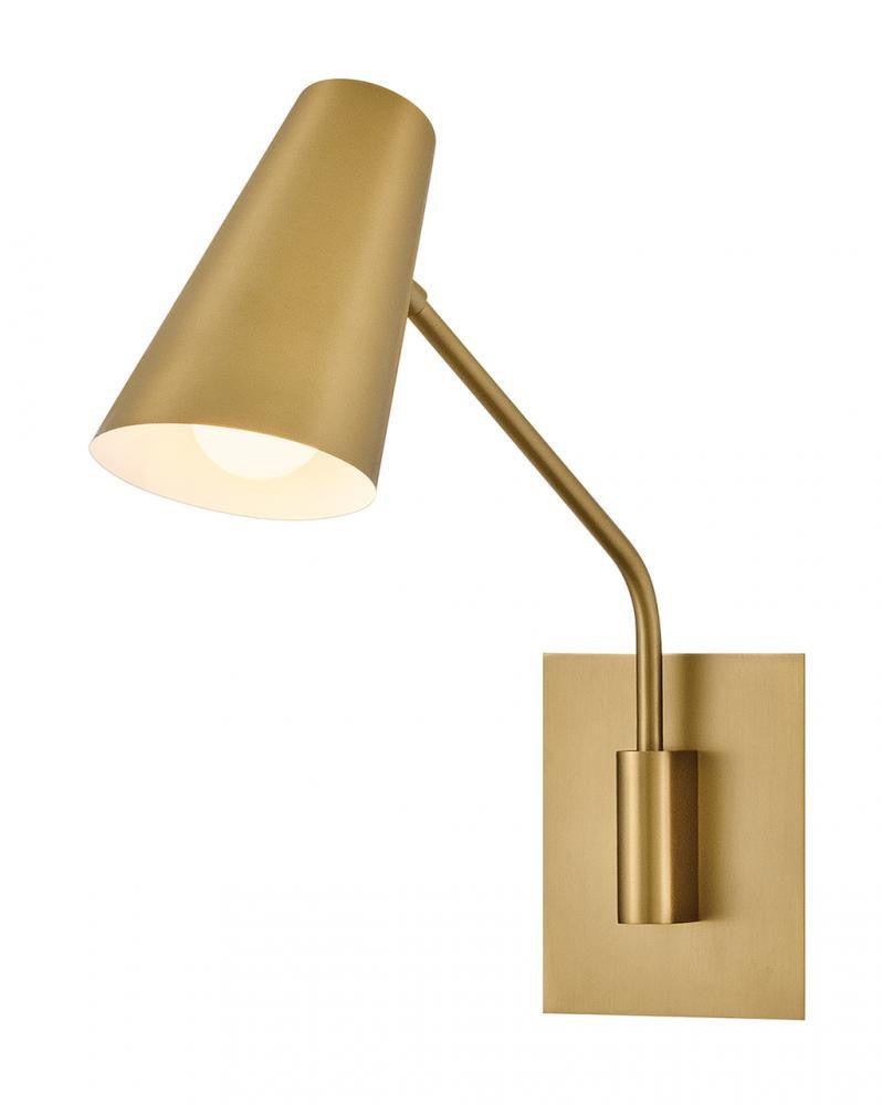 Hinkley Bray Medium Swing Arm Single Light Sconce Lacquered Brass