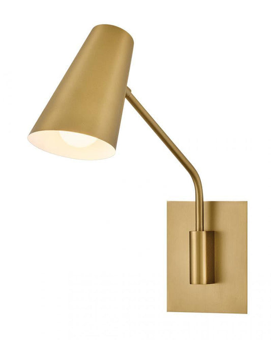 Hinkley Bray Medium Swing Arm Single Light Sconce Lacquered Brass
