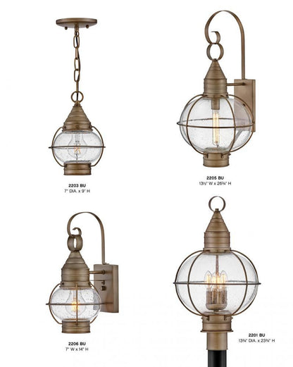 Hinkley Cape Cod Large Wall Mount Lantern Burnished Bronze 13.5"W x 26.75"H x 15.0"L