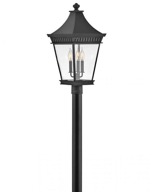 Hinkley Chapel Hill Large Post Mount Lantern Museum Black