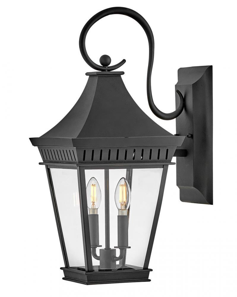 Hinkley Chapel Hill Medium Wall Mount Lantern Museum Black