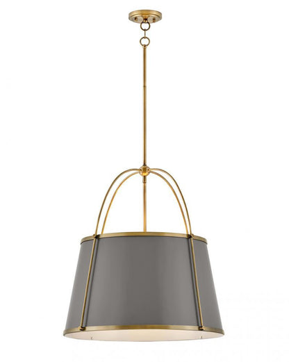 Hinkley Clarke Down Chandelier, 4-Light, Dark Brass, 24.5"W (4895LDB 9U2A0)